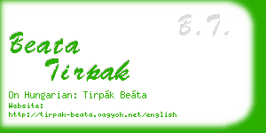beata tirpak business card