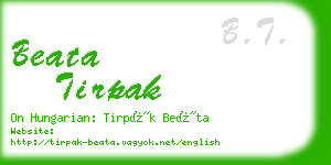 beata tirpak business card